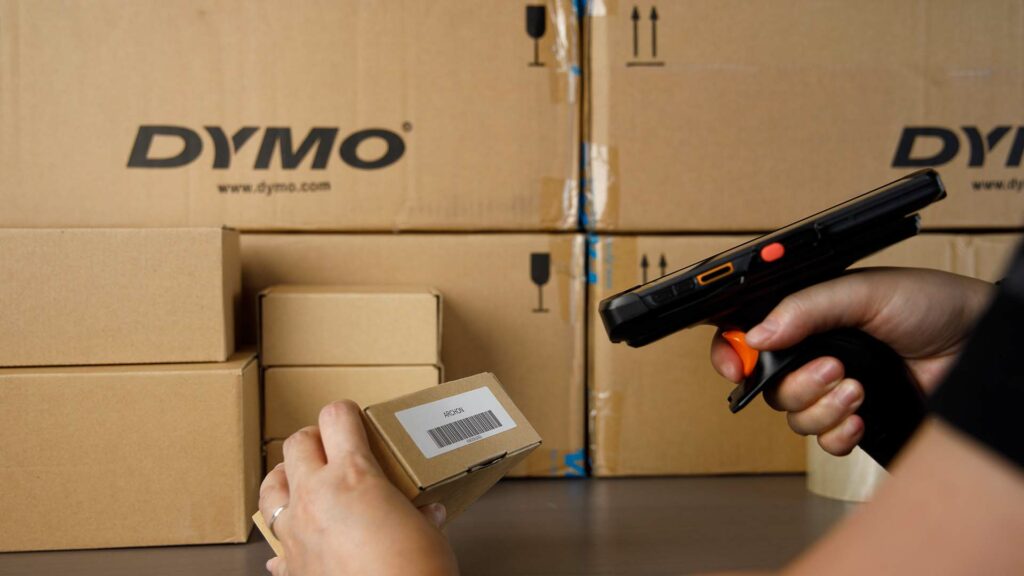 inFlow smart scanner and Dymo printer boxes.
