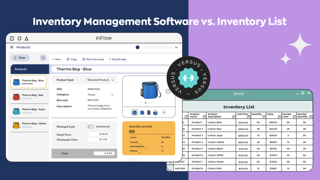 Inventory List Template vs Inventory Management Software