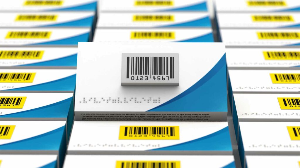 An image of barcoded stock