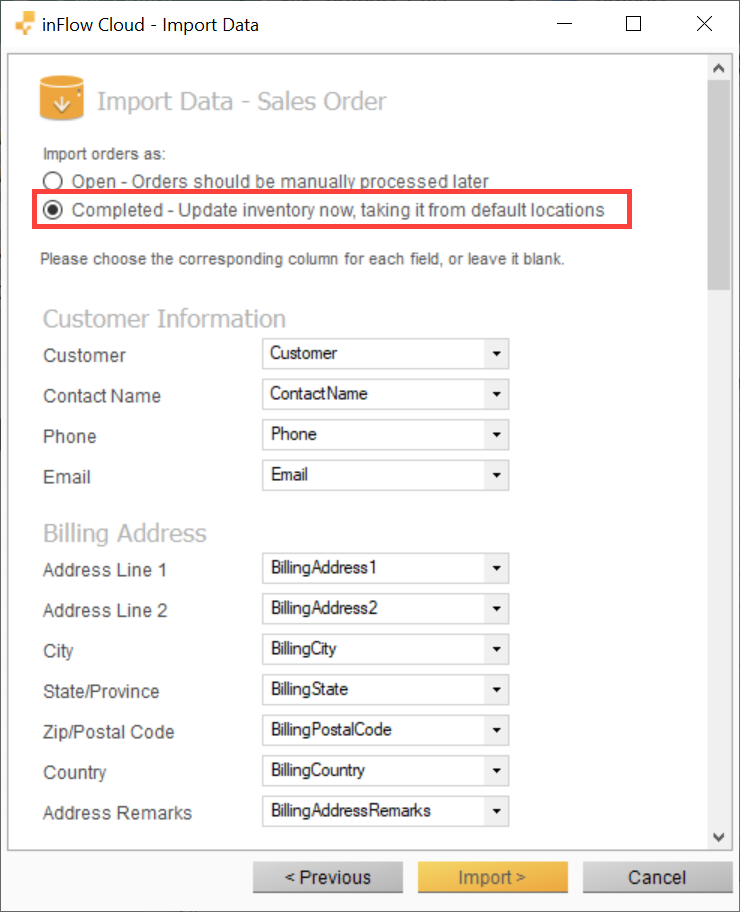 How to update existing sales orders in bulk inFlow Inventory